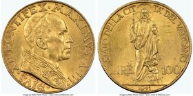 Pius XII gold 100 Lire Anno III (1941) MS62 NGC, KM30.2.

HID09801242017