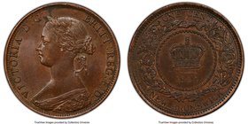 5-Piece Lot of Certified Assorted Issues PCGS, 1) Canada: New Brunswick. Victoria Cent 1864 Short 6 AU58 Brown, KM6. 2) Canada: Victoria 10 Cents 1901...