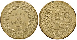 Amandola. Regnando Gregorio XVI (1831-1846). Medaglia 1831 AE gr. 35,50 diam. 43 mm. Opus L-A (autore sconosciuto). Patrignani pag. 157, 13. Questa me...