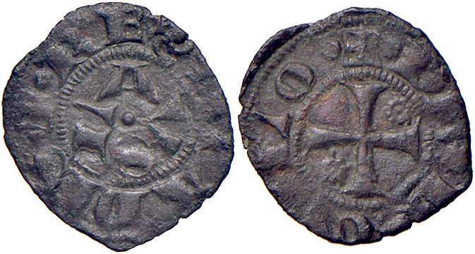 Ascoli. Ladislao di Durazzo (1404-1414). Picciolo MI gr. 0,48. CNI 1 var. Mazza ...
