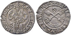 Avignone. Eugenio IV (1431-1447). Grosso AG gr. 2,05. PdA 4245/46. Muntoni 27. Berman 319. MIR 314. q.SPL