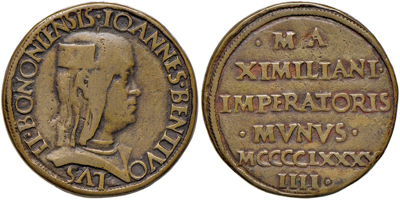 Bologna. Giovanni II Bentivoglio (1495-1506). Medaglia o prova del testone CU gr...