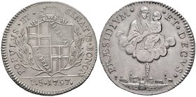 Bologna. Governo popolare (1796-1797). Mezzo scudo da 5 paoli 1797 AG gr. 14,43. Muntoni 4a. Chimienti 1192/11. Cassanelli 71 var. SPL