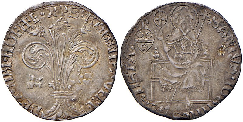 Firenze. Repubblica sec. XIII-1532. 1452/I semestre. Grosso da 5 soldi e 4 denar...