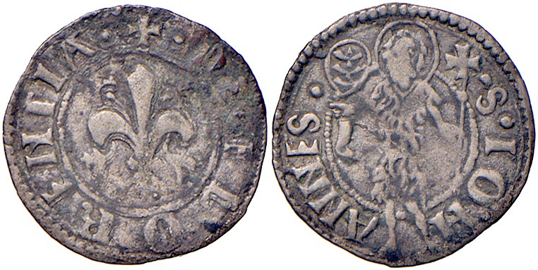 Firenze. Repubblica sec. XIII-1532. 1470/II semestre. Soldino (segno stemma Guic...