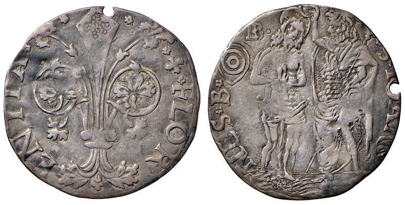 Firenze. Repubblica sec. XIII-1532. 1509/II semestre. Barile da 10 soldi (segno ...