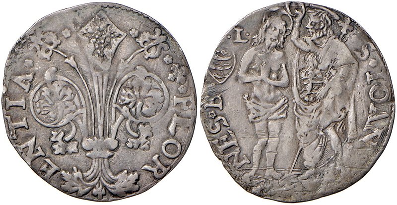 Firenze. Repubblica sec. XIII-1532. 1516/II semestre. Barile da 10 soldi (segno ...