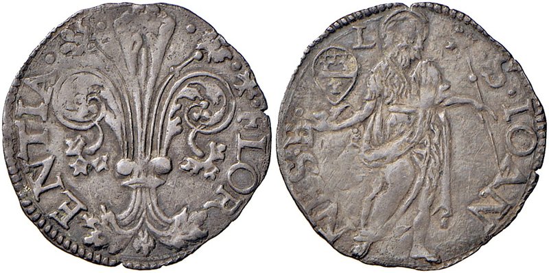 Firenze. Repubblica sec. XIII-1532. 1517/I semestre. Grosso da 7 soldi (segno st...