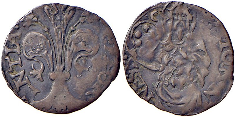 Firenze. Repubblica sec. XIII-1532. 1518/I semestre. Quattrino (segno stemma Med...