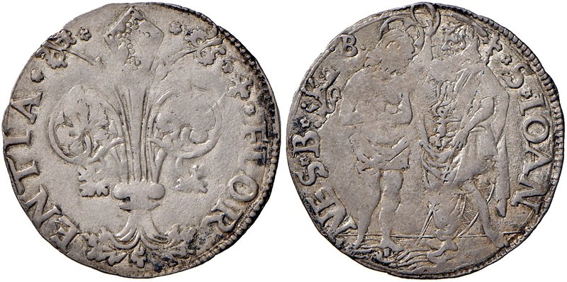 Firenze. Repubblica sec. XIII-1532. 1518/II semestre. Barile da 10 soldi (segno ...