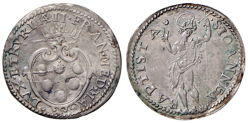 Firenze. Francesco I de Medici (1574-1587). Mezzo giulio AG gr. 1,50. Galeotti X...