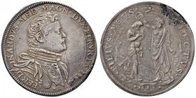Firenze. Ferdinando I de Medici (1587-1609). Piastra 1589 AG gr. 32,16. Galeotti XXVII, 1/16. MIR 224/2. Ex asta NAC 47/2008, 151. BB