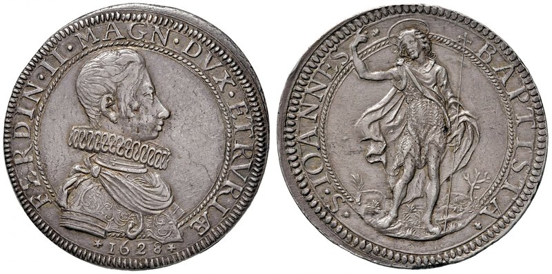 Firenze. Ferdinando II de Medici (1621-1670). Piastra 1628 AG gr. 32,43. Galeott...