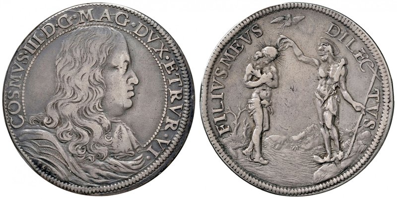 Firenze. Cosimo III de Medici (1670-1723). Piastra 1680 AG gr. 30,66. Galeotti I...