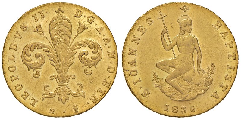 Firenze. Leopoldo II di Lorena (1824-1859). Ruspone 1836 AV. Pagani 98. Galeotti...