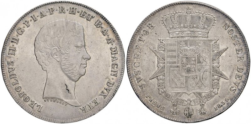 Firenze. Leopoldo II di Lorena (1824-1859). Francescone 1856 AG. Pagani 117. Gal...