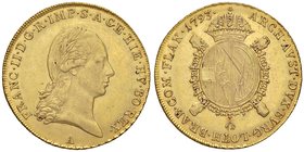 Austria. Francesco II d’Asburgo-Lorena imperatore (1792-1806). Sovrano 1793 (Vienna) AV gr. 11,11. Friedberg 468. SPL