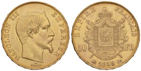 Francia. Napoleone III imperatore (1852-1870). Da 50 franchi 1859 (Strasburgo) AV. Gadoury 1111. Friedberg 572. SPL