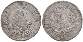 Germania. Ducato di Sassonia. Giovanni Federico II, Giovanni Guglielmo e Giovanni Federico III (1554-1565). Tallero (Saafeld, 1554-1557) AG gr. 28,79....