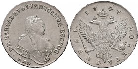 Russia. Elisabetta I (1741-1762). Rublo 1747 (Mosca) AG gr. 25,34. Bitkin 119. Davenport 1678. Raro. q.SPL