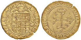 Spagna. Carlo I (V come imperatore del S.R.I.) d’Asburgo (1516-1554). Scudo AV gr. 3,38. Friedberg 836 (Napoli). Lieve infrazione del tondello, altrim...