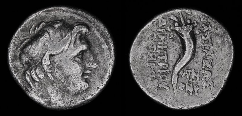 SELEUKID KINGDOM: Demetrios I Soter (162-150 BCE), AR drachm, dated SE 159 (154/...