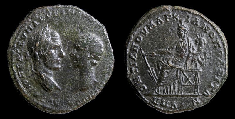 MOESIA INFERIOR, Marcianopolis: Macrinus with Diadumenian (217-218), issued by P...