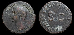 Drusus Caesar, died 23 CE, AE As, struck under Tiberius, 22-23. Rome, 10.64g, 28mm.
Obv: DRVSVS CAESAR TI AVG F DIVI AVG N; Bare head of Drusus to le...