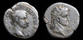 Gaius ‘Caligula’ (37-41) with Divus Augustus, AR Denarius, issued 37 (first emission). Lugdunum, 3.26g, 17.5mm.
Obv: C CAESAR AVG GERM P M TR POT; Ba...