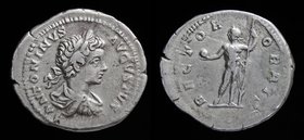 Caracalla (198-217), with Severus, 198-211, AR denarius, issued 199-200. Rome, 3.31g, 20mm. 
Obv: ANTONINVS AVGVSTVS; Laureate, draped and cuirassed ...