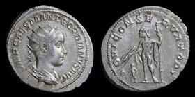 Gordian III (238-244) AR antoninianus, issued 238. Rome, 4.61g, 21-24mm.
Obv: IMP CAES M ANT GORDIANVS AVG, radiate, draped and cuirassed bust right...
