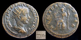 Gordian III (238-244) fourrée antoninianus. Based on Rome mint, 3.92g, 21mm.
Obv: IMP CAES M ANT GORDIANVS AVG, radiate, draped bust right
Rev: ROMA...