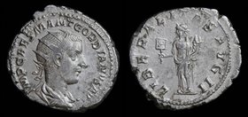 Gordian III (238-244) AR antoninianus, issued spring-summer 239 (3rd issue). Rome, 4.67g, 21mm.
Obv: IMP CAES M ANT GORDIANVS AVG legend with radiate...