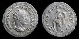 Gordian III (238-244) AR antoninianus. Rome, 4.66g, 24mm.
Obv: IMP GORDIANVS PIVS FEL AVG, radiate, draped and cuirassed bust right 
Rev: VICTORIA A...