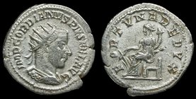 Gordian III (238-244), AR antoninianus, issued 243. Antioch, 3.00g, 23mm. 
Obv: IMP GORDIANVS PIVS FEL AVG, radiate, draped, and cuirassed bust right...