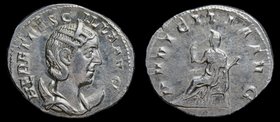Herennia Etruscilla (249-251) AR antoninianus. Rome, 3.90g, 19-22mm.
Obv: HER ETRVSCILLA AVG; Diademed and draped bust of Herennia Etruscilla set on ...