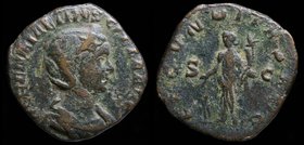 Herennia Etruscilla (249-251), AE sestertius. Rome, 15.00g, 26-28mm.
Obv: HERENNIA ETRVSCILLA AVG; Diademed and draped bust right.
Rev: FECVNDITAS A...