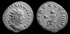 Valerian I (253-260) AR Antoninianus, issued 257. Rome, 3.40g, 21mm.
Obv: Radiate, draped, and cuirassed bust right
Rev: Valerian seated left on cur...