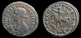 Probus (276-282), antoninianus, issued 277. Siscia, 2nd officina, 3.85g, 22mm.
Obv: IMP C M AVR PROBVS AVG, Radiate bust left, wearing imperial mantl...