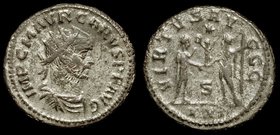 Carus (282-283) antoninianus. Antioch, 6th officina, 3.77g, 21mm. 
Obv: IMP C M AVR CARVS P F AVG, radiate, draped, and cuirassed bust right 
Rev: V...