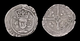 ENGLAND: Henry V (1413-1422), AR Penny. Class C, York, 0.94g, 17.5mm.
Obv: Crowned bust facing with mullet and broken annulet 
Rev: Long cross with ...