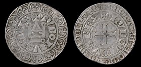 FRANCE: Louis IX (1226-1270) AR Gros Tournois, issued 1266-1270. 3.60g, 25mm.
Obv: + LVDOVICVS. REX, cross pattée Rev: + BNDICTV: SIT: NOmE: DHI: nRI...