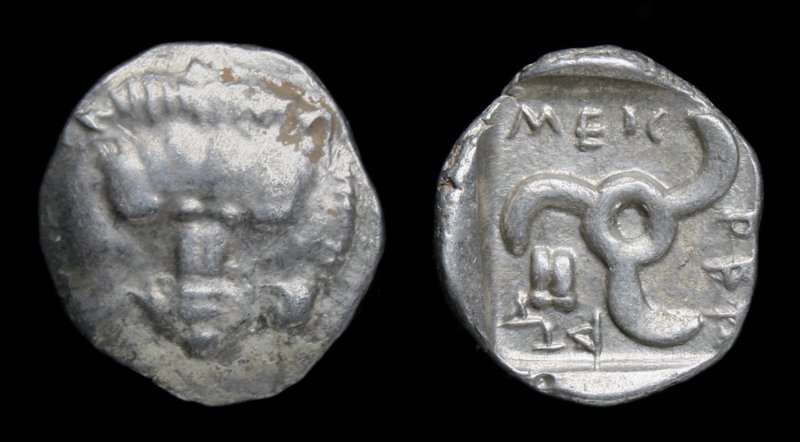 DYNASTS of LYCIA: Mithrapata (c. 390-370), AR Sixth Stater (Diobol). 1.09g, 12.6...
