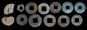 CHINA: Ancient lot, Western Han (200 BCE) to Western Wei (556 CE) (13 pieces, value 125 CAD+)
Western Han dynasty:
• Ban Liang (200-180 BCE), small ...