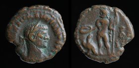 EGYPT, Alexandria: Diocletian (284-305), BI tetradrachm. 6.84g, 20mm.
Obv: Laureate head of Diocletian right.
Rev: Zeus standing left holding patera...