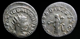 Gallienus (253-268) AR antoninianus. Rome, 1st emission, 3.35g, 21mm. 
Obv: IMP CP LIC GALLIENVS AVG, radiate and cuirassed bust right 
Rev: CONCORD...