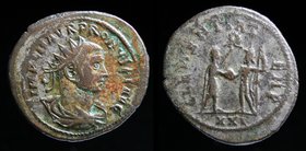 Probus (276-282) AR Antoninianus, issued 276. Tripolis, 3.77g, 23mm.
Obv: IMP C M AVR PROBVS P F AVG Radiate, draped and cuirassed bust of Probus to ...