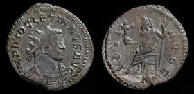 Diocletian (284-305), Billon antoninianus. Lugdunum, 3.61g, 22mm.
Obv: IMP DIOCLETIANVS AVG, radiate and cuirassed bust right
Rev: IOVI AVGG / A; Ju...