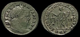 Maximianus (286-305), AE follis. Aquileia, 9.6g.
Obv: IMP MAXIMIANVS P F AVG, laureate head right 
Rev: SACR MONET AVGG ET CAESS NOSTR, AQP, Moneta ...