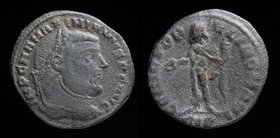 Maximianus (286-305), AE quarter Follis, issued 305. Siscia, 2.37g, 19mm.
Obv: IMP C M A MAXIMIANVS P F AVG, laureate hd., right
Rev: GENIO POP-VLI ...